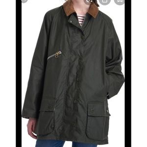 ALEXACHUNG Barbour Edith Waxed Cotton Jacket S 4